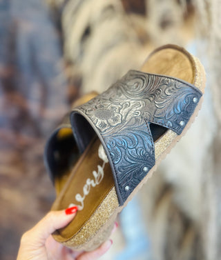 Jordyn Western Boho Slip-On Sandals-Sandals-Very G-Motis & Co Boutique, Women's Fashion Boutique in Carthage, Missouri
