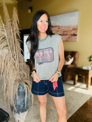 Ranch Rodeo Club Grey Graphic Tee-Graphic Tees-2 Fly-Motis & Co Boutique, Women's Fashion Boutique in Carthage, Missouri