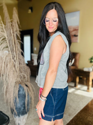 Ranch Rodeo Club Grey Graphic Tee-Graphic Tees-2 Fly-Motis & Co Boutique, Women's Fashion Boutique in Carthage, Missouri