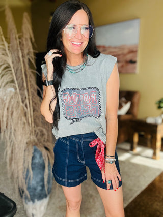 Ranch Rodeo Club Grey Graphic Tee-Graphic Tees-2 Fly-Motis & Co Boutique, Women's Fashion Boutique in Carthage, Missouri