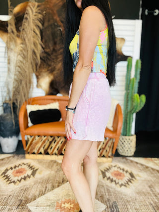 Lazy Lope Pink Shorts-Shorts-2 Fly-Motis & Co Boutique, Women's Fashion Boutique in Carthage, Missouri