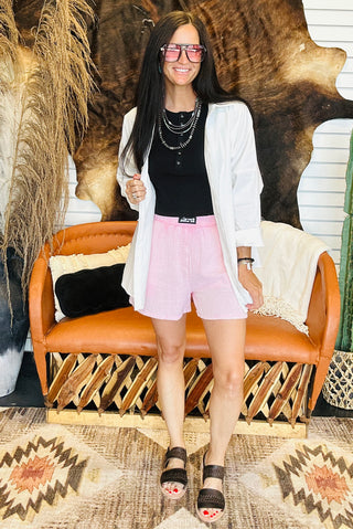 Lazy Lope Pink Shorts-Shorts-2 Fly-Motis & Co Boutique, Women's Fashion Boutique in Carthage, Missouri