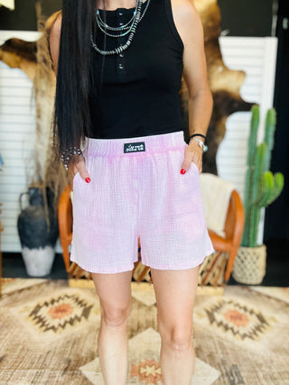 Lazy Lope Pink Shorts-Shorts-2 Fly-Motis & Co Boutique, Women's Fashion Boutique in Carthage, Missouri