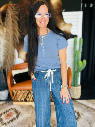 Yoakum Western Ribbed Basic Tee-Short Sleeves-2 Fly-Motis & Co Boutique, Women's Fashion Boutique in Carthage, Missouri