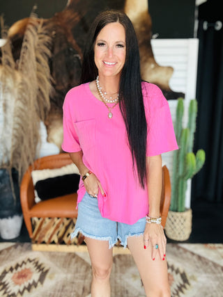 Trinity Ribbed Knit Short Sleeve Top