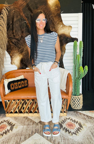 Clay Cropped Barrel Cargo Jeans-Jeans-Risen-Motis & Co Boutique, Women's Fashion Boutique in Carthage, Missouri
