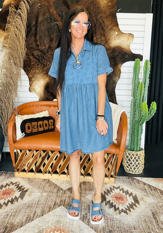 Hot Two Trot Denim Dress-Dresses-2 Fly-Motis & Co Boutique, Women's Fashion Boutique in Carthage, Missouri