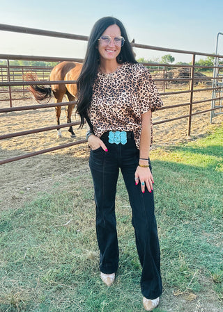 Spot Me Out Leopard Print Top-Short Sleeves-2 Fly-Motis & Co Boutique, Women's Fashion Boutique in Carthage, Missouri