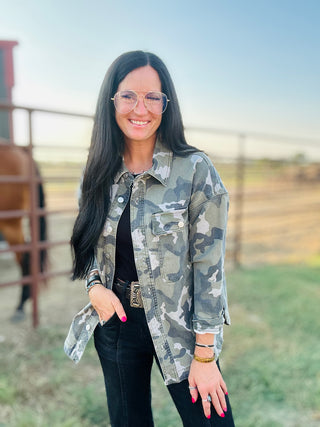 Camilla Camouflage Oversized Shacket-Long Sleeves-Mica-Motis & Co Boutique, Women's Fashion Boutique in Carthage, Missouri