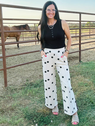 Nico Polka Dot Wide Leg Pants-Pants-Jodifl-Motis & Co Boutique, Women's Fashion Boutique in Carthage, Missouri
