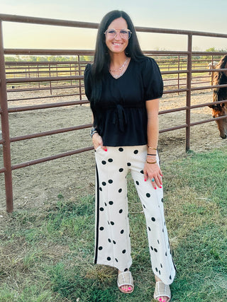 Nico Polka Dot Wide Leg Pants-Pants-Jodifl-Motis & Co Boutique, Women's Fashion Boutique in Carthage, Missouri