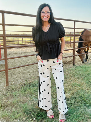 Nico Polka Dot Wide Leg Pants-Pants-Jodifl-Motis & Co Boutique, Women's Fashion Boutique in Carthage, Missouri