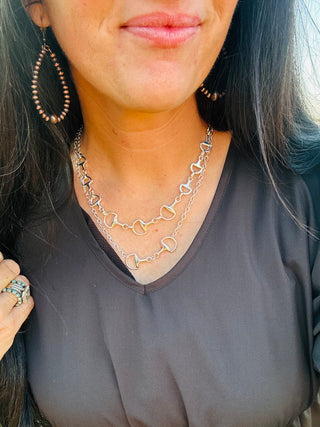 Palomino Horse Bit Necklace-Necklaces-Carol Su-Motis & Co Boutique, Women's Fashion Boutique in Carthage, Missouri