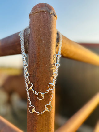 Tonto Graduated Horse Bit Necklace-Necklaces-Carol Su-Motis & Co Boutique, Women's Fashion Boutique in Carthage, Missouri