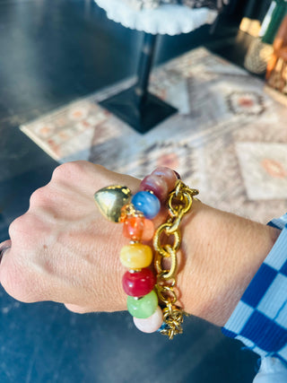 Cesar Colorful Heart Bracelet-Bracelets-pickly pear-Motis & Co Boutique, Women's Fashion Boutique in Carthage, Missouri