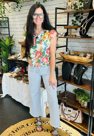 Ethan Striped Denim Cropped Jeans-Jeans-Mica-Motis & Co Boutique, Women's Fashion Boutique in Carthage, Missouri