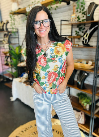 Ethan Striped Denim Cropped Jeans-Jeans-Mica-Motis & Co Boutique, Women's Fashion Boutique in Carthage, Missouri