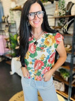 Lizzy Floral Sweater Vest