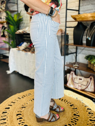 Ethan Striped Denim Cropped Jeans-Jeans-Mica-Motis & Co Boutique, Women's Fashion Boutique in Carthage, Missouri