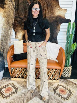 Ryker Corduroy Western Print Pants-Pants-Jade by Jane-Motis & Co Boutique, Women's Fashion Boutique in Carthage, Missouri