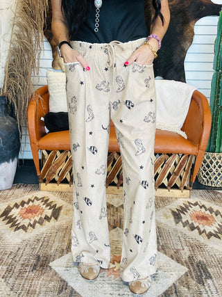 Ryker Corduroy Western Print Pants-Pants-Jade by Jane-Motis & Co Boutique, Women's Fashion Boutique in Carthage, Missouri