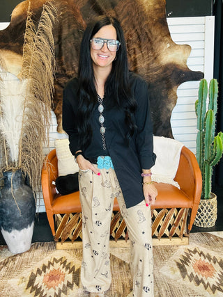 Ryker Corduroy Western Print Pants-Pants-Jade by Jane-Motis & Co Boutique, Women's Fashion Boutique in Carthage, Missouri