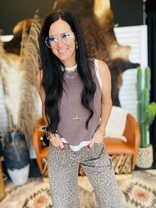 Allie Cloud Knit Brown Tank Top-sleeveless-Tres Bien-Motis & Co Boutique, Women's Fashion Boutique in Carthage, Missouri
