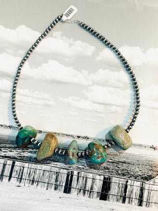 Hugo Chucky Turquoise Nugget Necklace