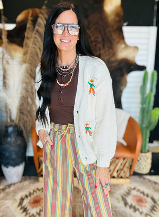 Owen Olive Vintage Striped Pant