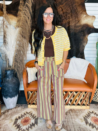 Owen Olive Vintage Striped Pant