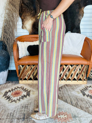 Owen Olive Vintage Striped Pant