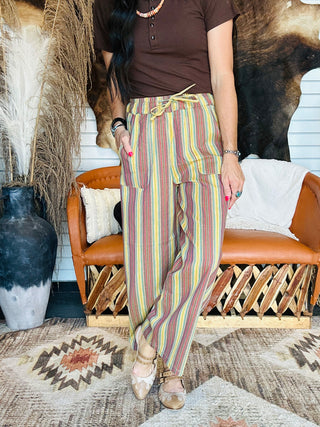 Owen Olive Vintage Striped Pant