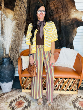 Owen Olive Vintage Striped Pant