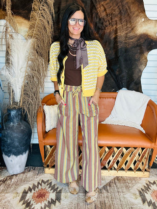 Owen Olive Vintage Striped Pant