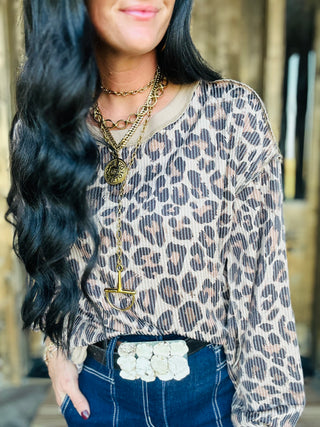Spotted Wild Leopard Print Pullover