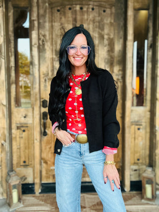 Kickoff Polka Dot Long Sleeve Mesh