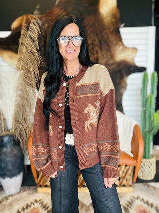Jasmine Western Button Up Cardigan