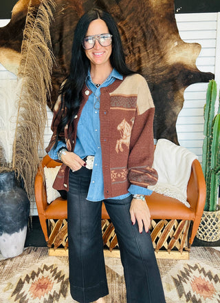 Jasmine Western Button Up Cardigan