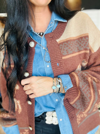 Jasmine Western Button Up Cardigan