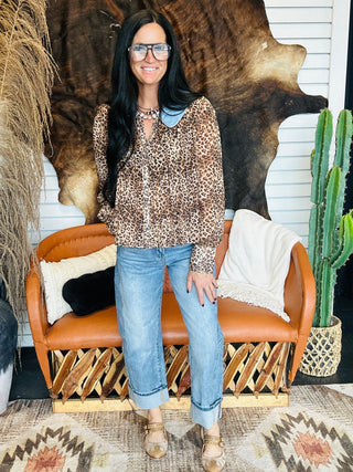 Desert Bloom Leopard Top