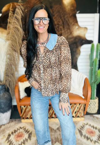 Desert Bloom Leopard Top