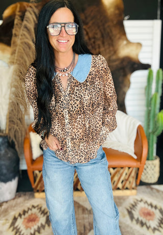 Desert Bloom Leopard Top