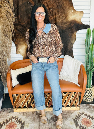 Desert Bloom Leopard Top