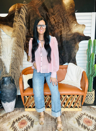 Desert Bloom Pink Blouse