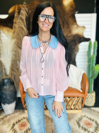 Desert Bloom Pink Blouse