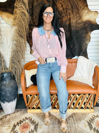 Desert Bloom Pink Blouse