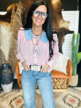 Desert Bloom Pink Blouse
