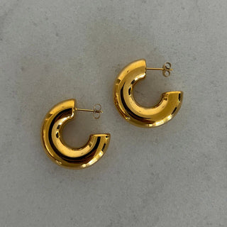 Chuck Chunky Smooth Hoops-Earrings-ChanSutt-Motis & Co Boutique, Women's Fashion Boutique in Carthage, Missouri