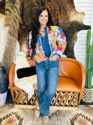 Annie Pink Quilted Kimono Jacket
