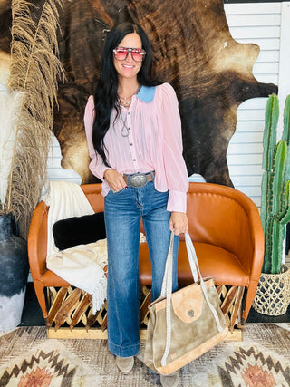 Desert Bloom Pink Blouse